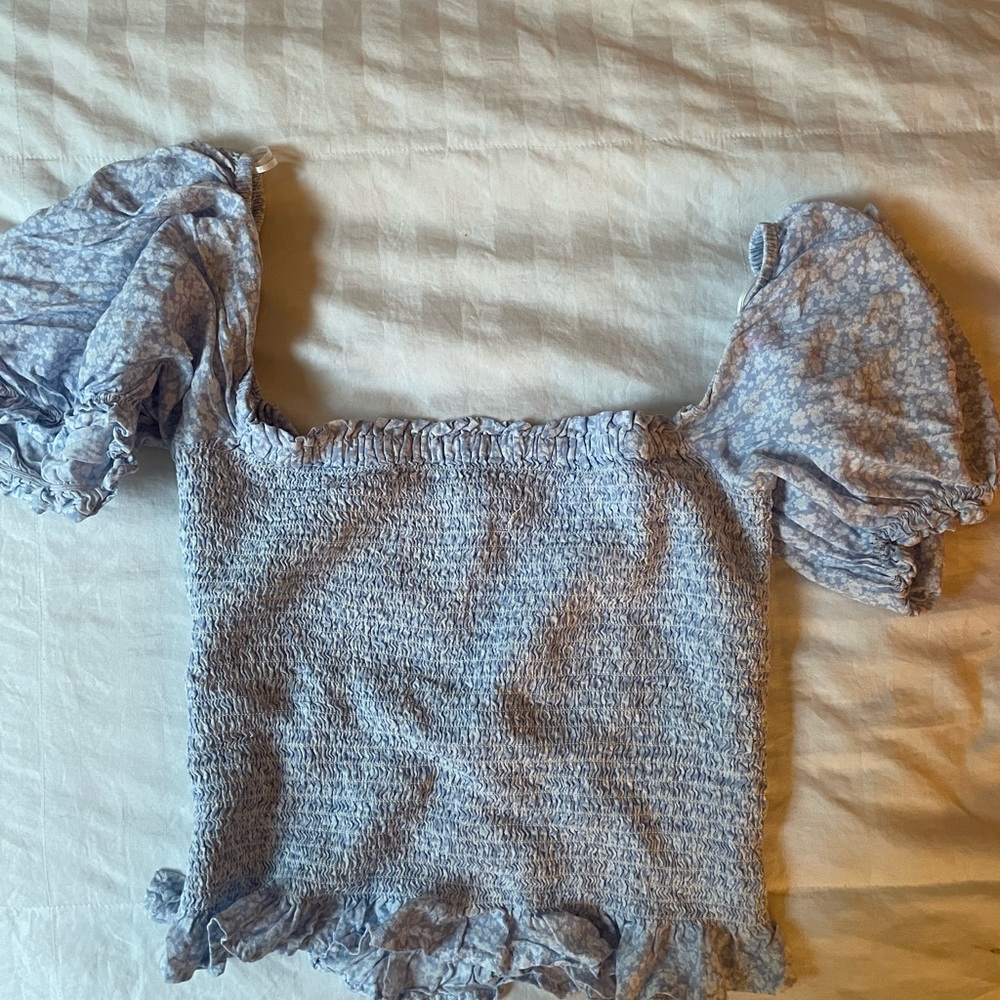 “Lovely Day” Blue Top